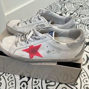 Golden Goose sneakers made in Italy 38 lobster fluorescent star ⭐️ pink & white